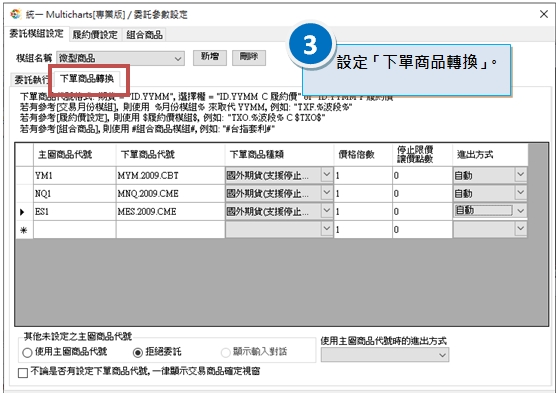 MultiCharts如何設定交易微型商品_統一期貨小慧