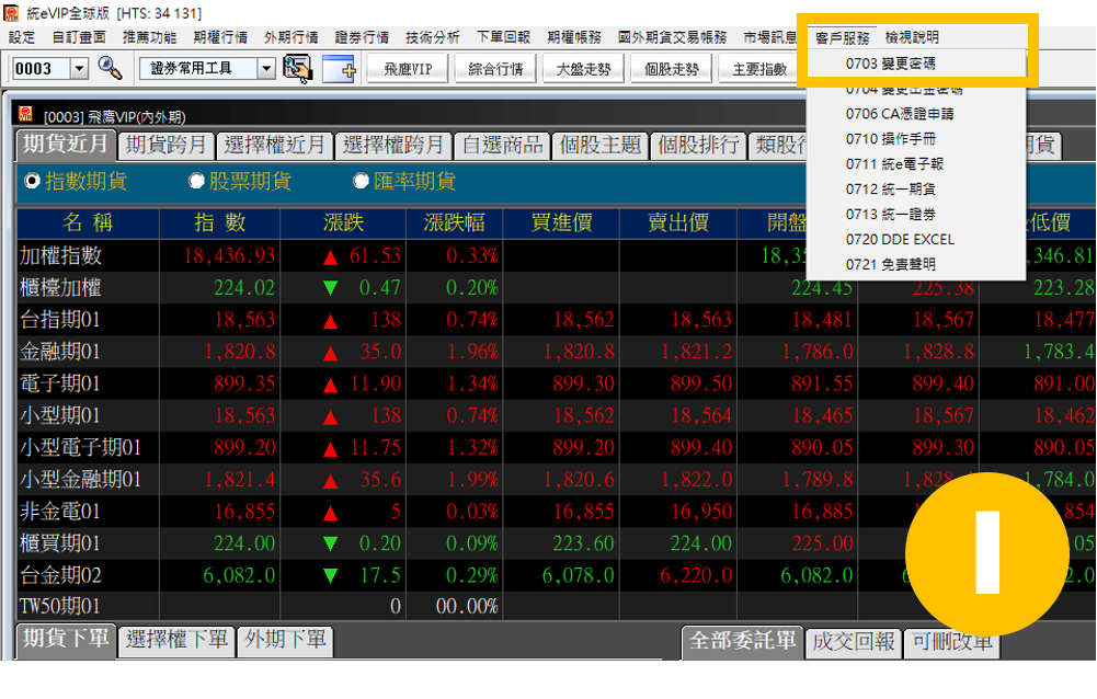 書面開戶完成後如何變更密碼?統一期貨_小慧